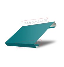 Ламель лицевая 125 Texas стартовая/финишная для калиток и ворот 0,45 PE с пленкой RAL 5021 водная синь