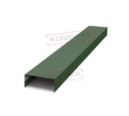 Крепежная планка нижняя Texas 0,5 Velur RAL 6020 хромовая зелень