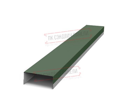 Крепежная планка верхняя Texas 0,5 Velur RAL 6020 хромовая зелень
